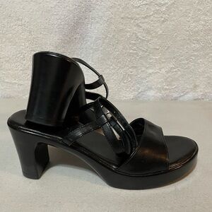 Black Ankle Strap Heels Size 5-6M